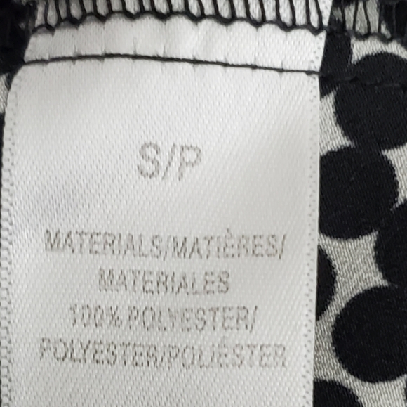 Signature Collection high low polka dot sleeveless top size small petite - Picture 6 of 8